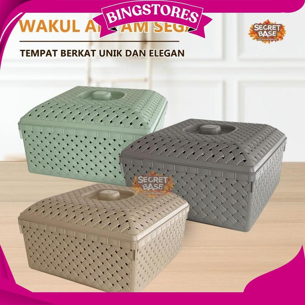 Wakul Anyam Segi - Besek Nasi Berkat Jaman Now / Keranjang Nasi Hajatan / Tempat Berkatan Unik Promo
