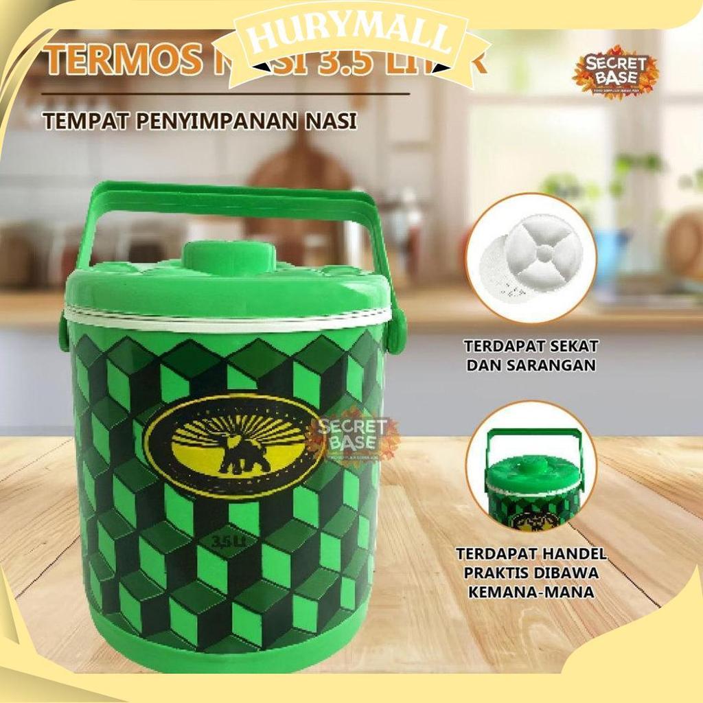 Termos Nasi 3,5 Liter - Termos Es Batu Tahan Lama / Rice Bucket / Tempat Nasi 3,5L Ori