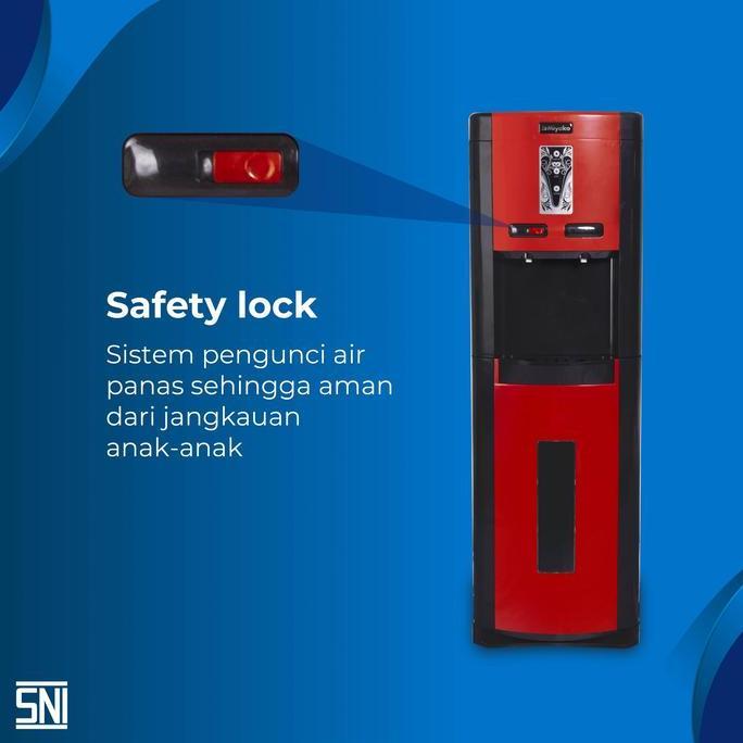 Miyako WDP 200 H Dispenser - Black Red [Galon Bawah/Hot & Normal] Hitam Merah