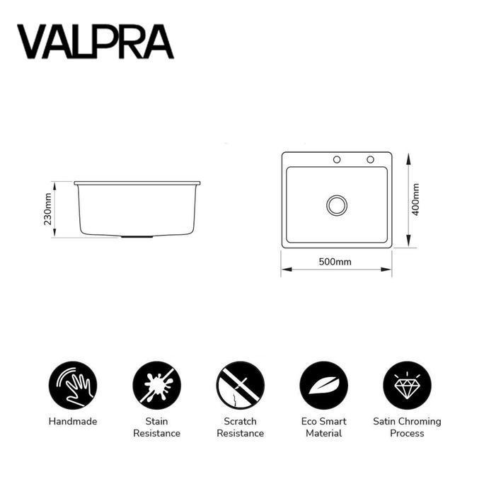 Paket Kitchen Sink Valpra 5040 + Keran / Kran Air Dapur Tempat Cuci