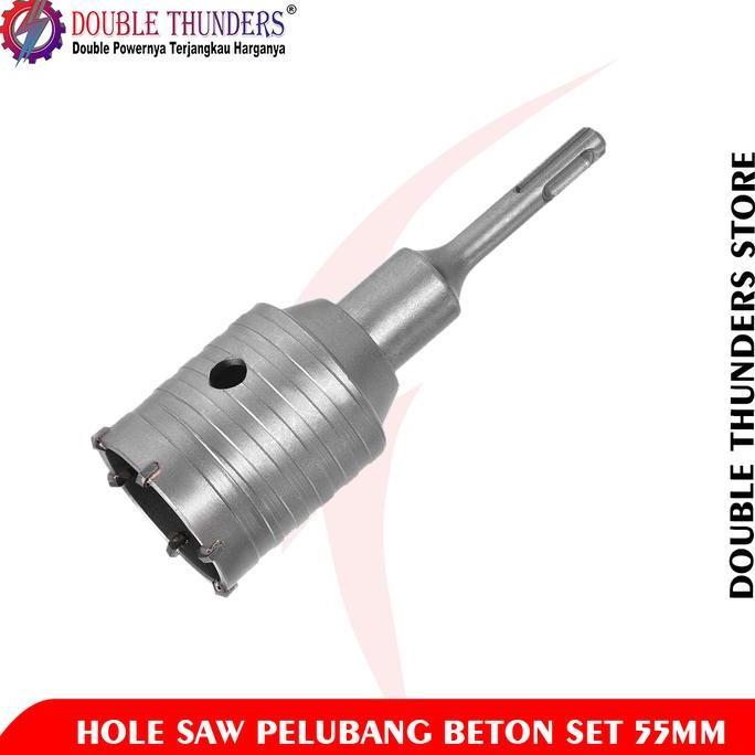 DT Hole Saw Beton Set 55MM Hole Saw Pelubang Beton Set