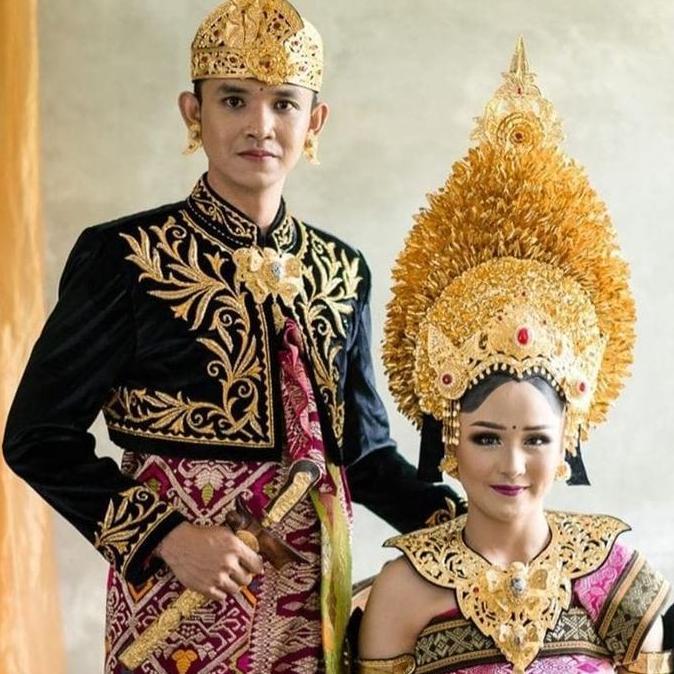 baju adat bali jas hanya pria  full set