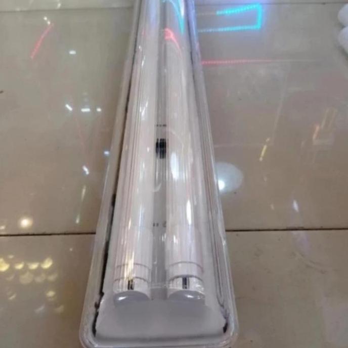 TL led kap waterproof outdoor neon isi 2 lampu led 8 wat philips kap lampu jalan penerangan panjang 