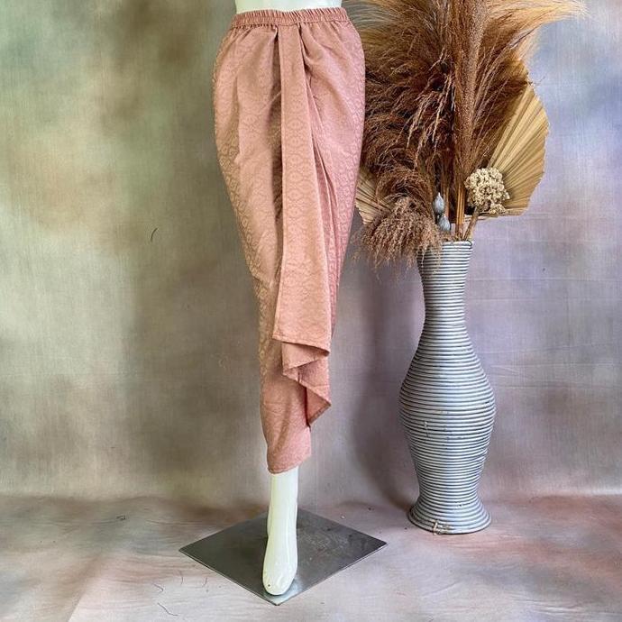 Rok Bawahan Kebaya Lilit Rumbay Dobby  / Rok Instan Dobby Polos Hitam Pilihan Warna Lain GJ