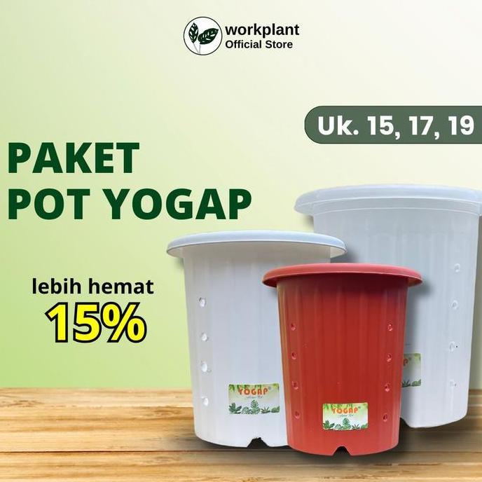 Workplant - Paket Pot Yogap (Extra Drainase) Ukuran Besar