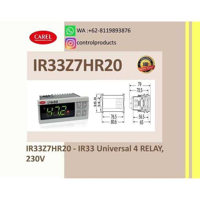 Promo THERMOSTAT IR33Z7HR20 4 RELAY, 230V Carel COD