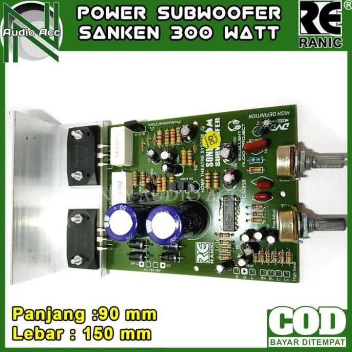 kit subwoofer aktif sonic boom 300 watt
