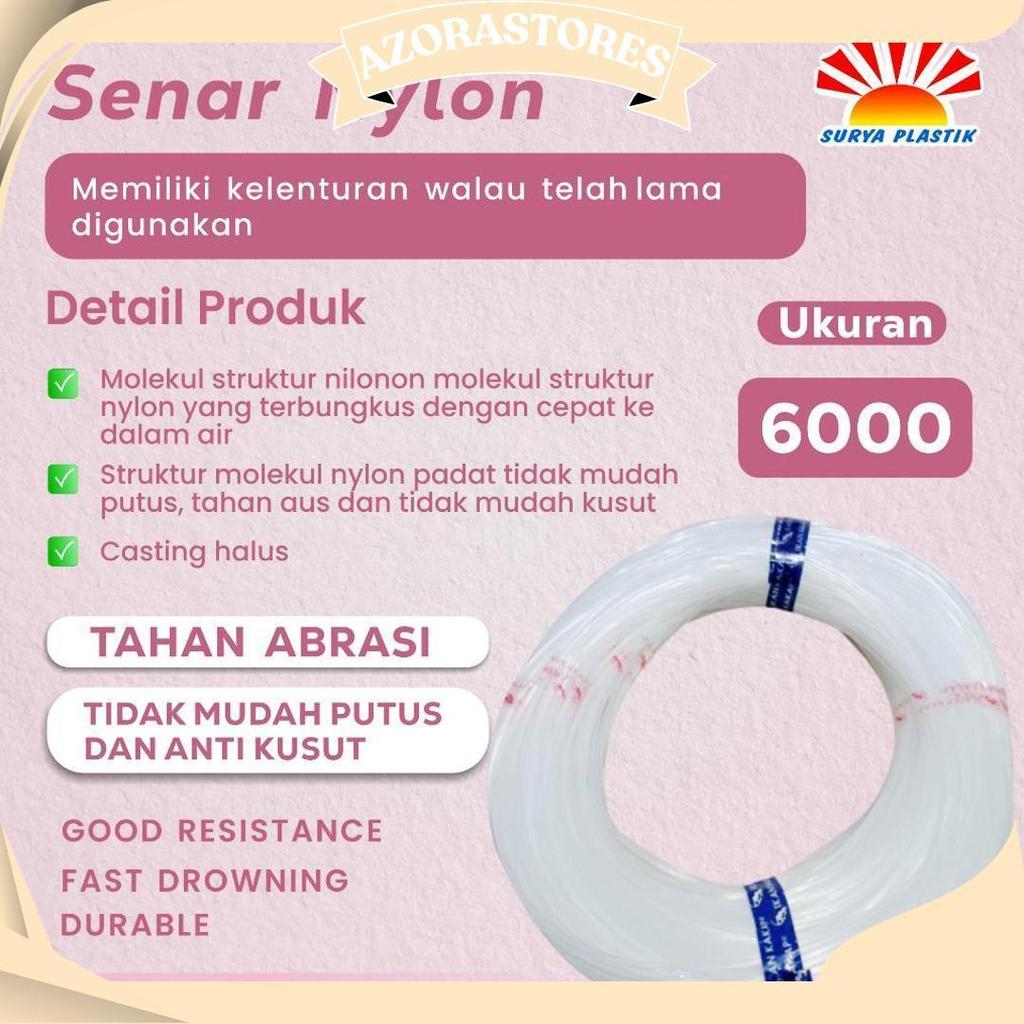 Senar Cap Ikan Kakap  Ukuran 6000 (150)  Per Roll /Tali Senar Pancing / Senar Layangan Ori