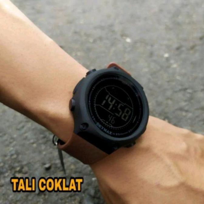 SKYMAX  Jam Tangan Pria Digital Tahan Air Water Proff Bisa Buat Renang Strap Rubber Standar Militer 