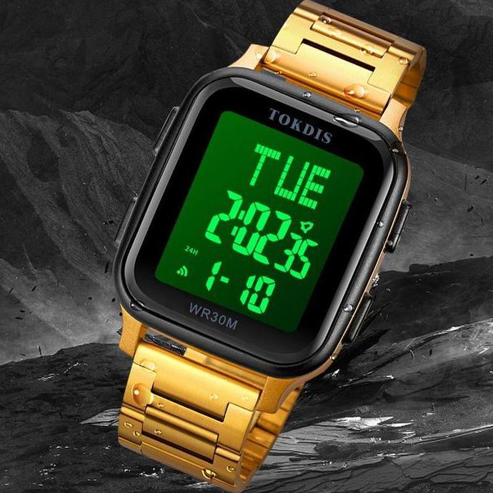 Buy 1 Get 1 !!! Terlaris Jam Tangan Pria Tokdis 2575 Rantai Digital Original water resist 3 ATM Watc