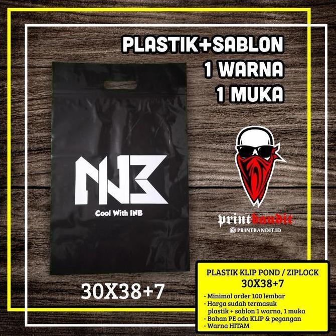 Plastik Klip pond 30x38+7 / ziplock / klip plong Sablon