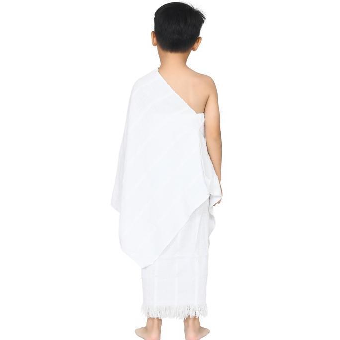 DF177>> Junior Kids - Kain Ihram Instant Anak Laki Laki Paud Tk Baju Ihram Manasik Haji set el