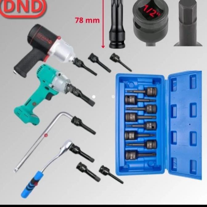 kunci socket impact DND Torx Hex mata sock L