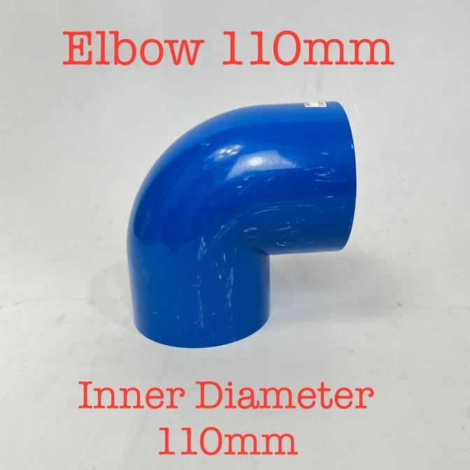 KEZOUKAKU- Blue Fitting Elbow Siku Inner Diameter 110mm 110 mm for Pipa PVC Hidroponik Konektor Elbo