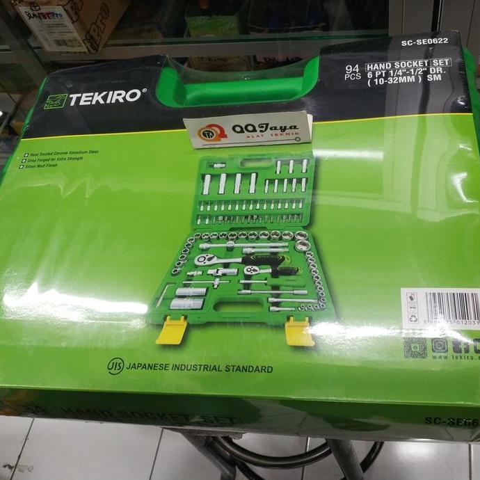 TEKIRO SOCKET SET 94 PC - Kunci sok set 1/4 dan 1/2 inchi