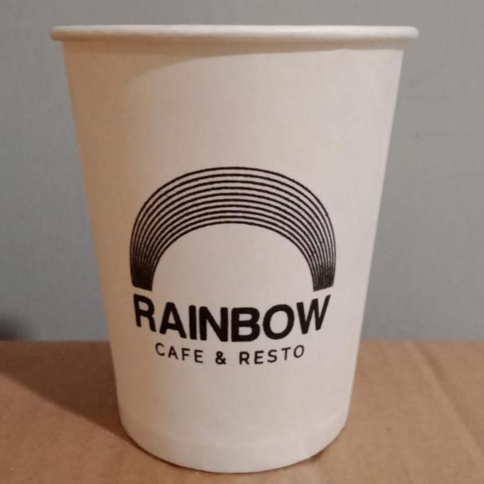 Gelas Kopi / Paper Cup 8 Oz Sablon Tanpa Tutup