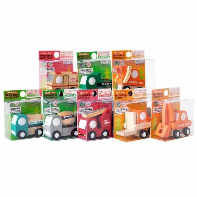 Mainan Kayu Wooden Minicar Miniso Mobil Mobilan / Mainan Anak