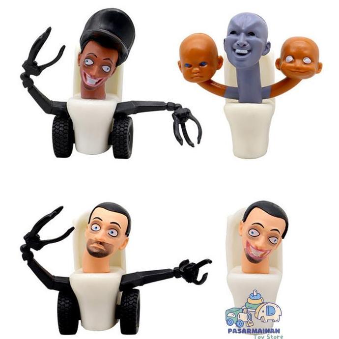 Action Figure Skibidi Toilet Set 16 Speaker Man Mainan Skibidi Toilet