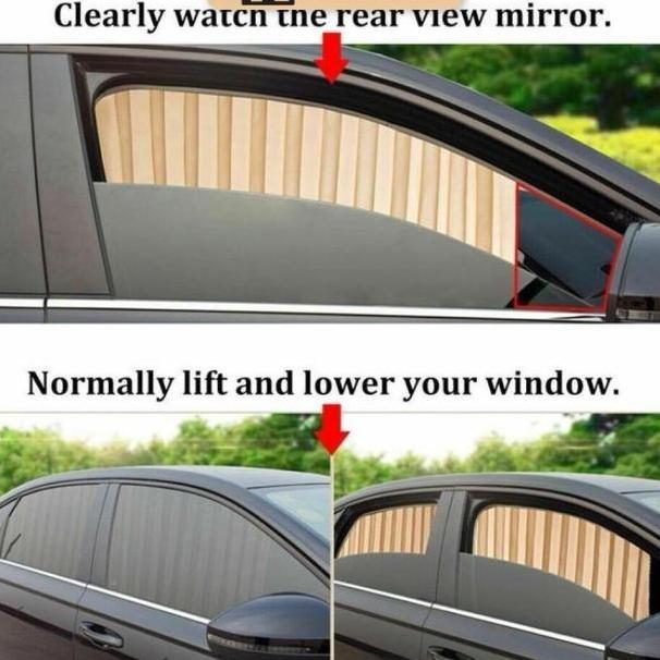 Tirai Mobil Kaca Samping Tirai Jendela Mobil Tirai Kaca Mobil Anti Panas 4Pcs Tirai Magnet Jendela M