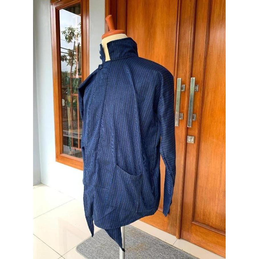 Baju lurik biru navy dewasa Surjan lurik pria Baju sorjan biru peranakan Baju lurik abu cokelat hija