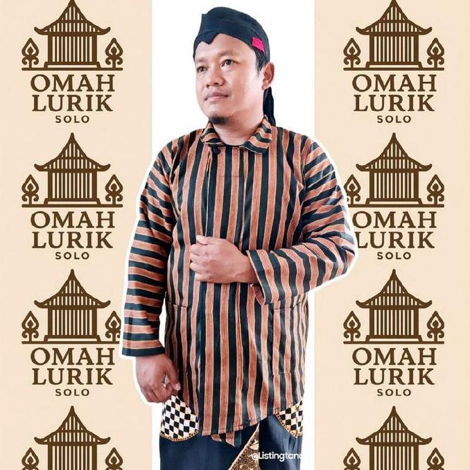 Kemeja Surjan Lurik dewasa pria/ Atasan Surjan Lurik pria/ Surjan pria motif lurik/ Surjan Lurik pri
