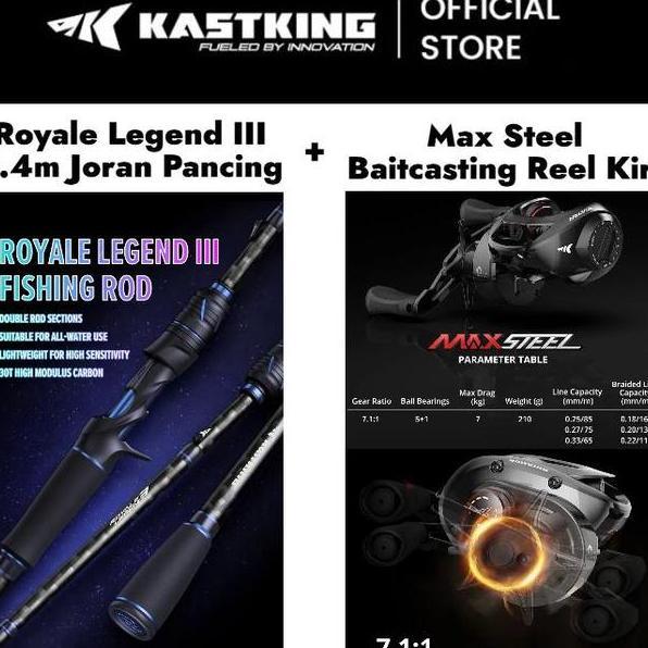 Kastking Royale Legend Iiimax Steel Reel Bcroyale Legend Iii Joran Pancing 1 Setjoran Pancing Rod 2.