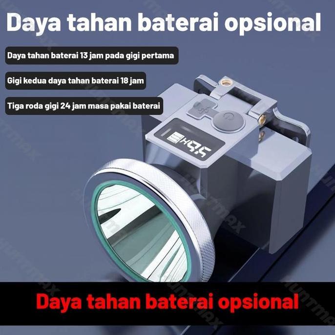 Huntmax L56 Senter Kepala Portable / Senter Waterproof 60W 800Lumen 8000Mah