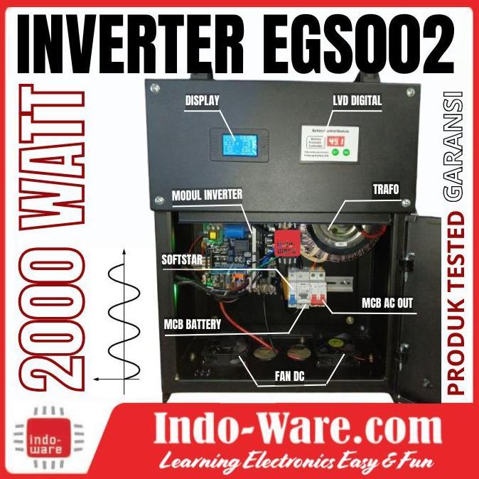 Box panel inverter lengkap trafo 2000 W pure sine wave