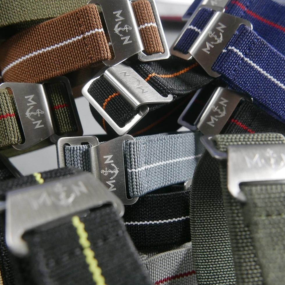 Tali Jam Marine Nationale MN Flexible Nato Watch Strap 18mm, 20mm, 22mm Aksesoris jam tangan