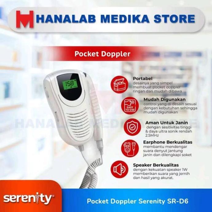 Ready stock Serenity Dopler SR-D6/Doppler Serenity Lcd/Fetal Doppler