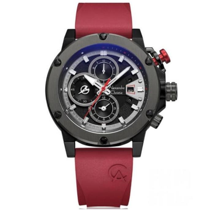 ALEXANDRE CHRISTIE 6491 GC PRIA ORIGINAL GARANSI 1TAHUN Quartz Rubber