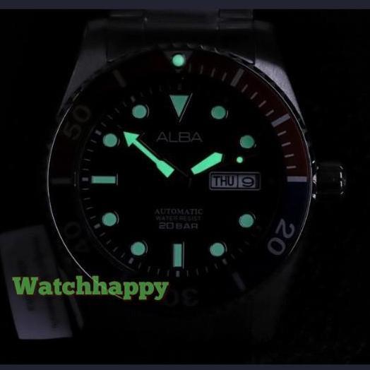 Watchhappy ALBA AL4297X1 Rubber Black Band Automatic AL4297 ORIGINAL