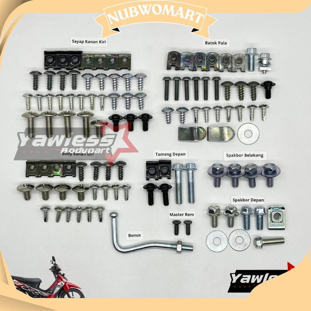 Baut Supra X 125 Lengkap / Baut Body Supra X 125 2006-2012 Promo