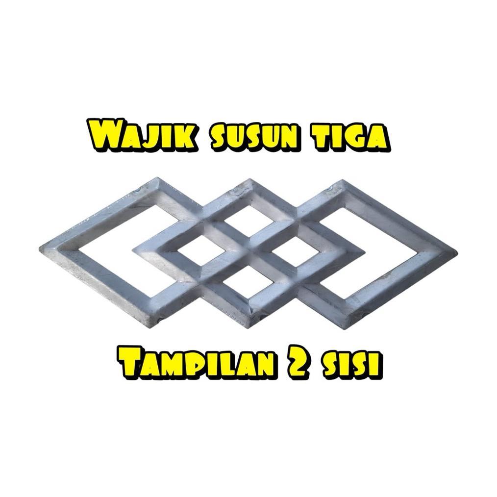 Promo Cod Wajik Susun 3 / Wajik Tumpuk 3 Tampilan 2 Sisi / 2 Muka Ornamen Aksesoris Hiasan Pagar Bes