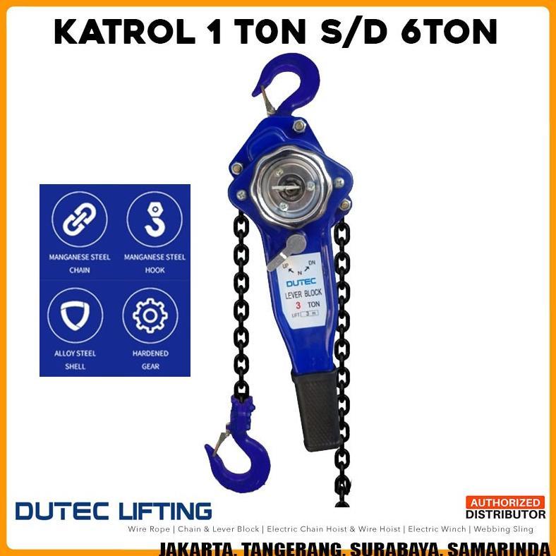 Lever Block Katrol Rantai Lever 1TON 2TON 3TON 6TON Hoist Lifting Portable Kotrek Lift Derek Angkat 