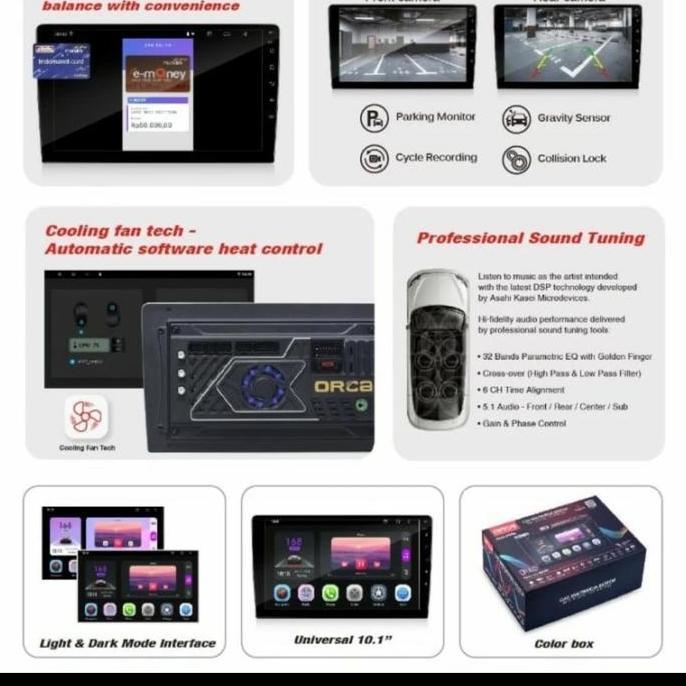 ANDROID ORCA ADR-9988 PRO+ GEN2 "10 NFC RAM 6GB/256 ROOM murah