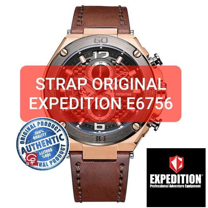 STRAP KULIT TALI JAM EXPEDITION E6756 E 6756 E6751 E 6751 ORIGINAL