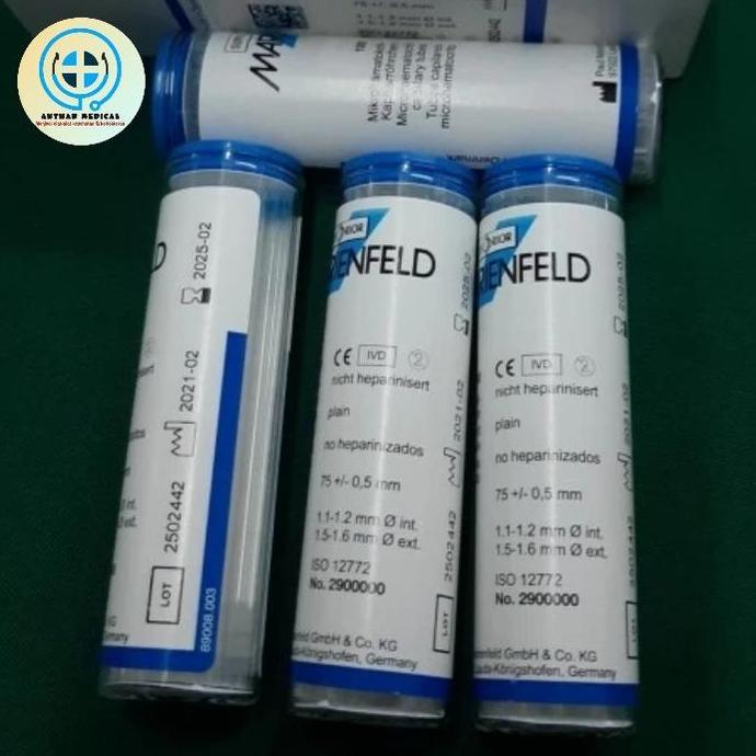 Ready stock tabung hematokrit biru & merah / tabung pipa kapiler ht hematokrit micro kapiler