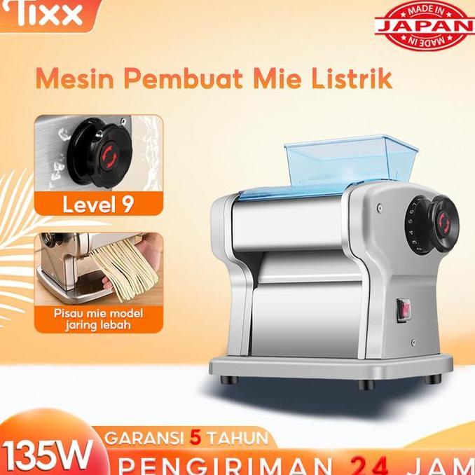 TEASEL Diskon waktu terbatasTIXX Stainless Mie Listrik Elektrik Otomatis Noodle Maker Machine Noodle