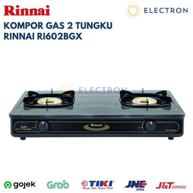 Rinnai 2 Tungku RI602BGX Kompor Gas Api Tornado