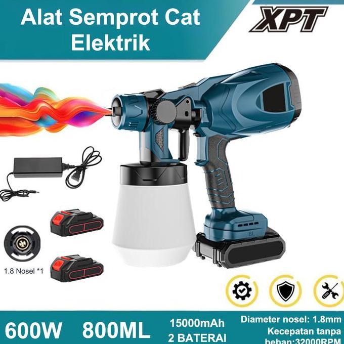 CHRYSAN Mesin Semprot Cat Elektrik Nirkabel Berkekuatan 600W/Mesin Semprot Cat/ Kompresor Semprot Ca