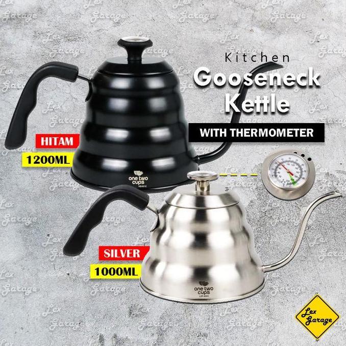 Gooseneck Kettle Thermometer Teko Leher Angsa Termometer Stainless