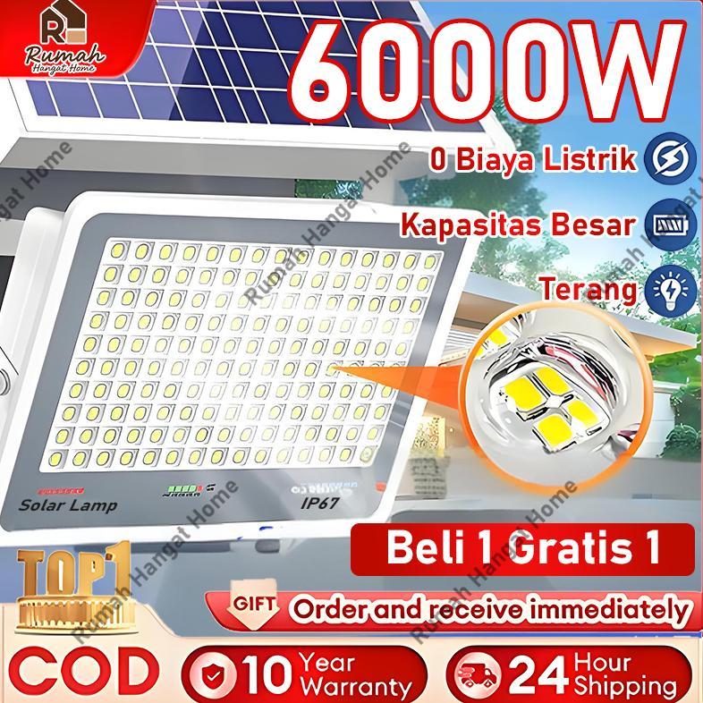 Garansi 30 tahunLampu Tenaga Surya Lampu solar cell Lampu sorot outdoor Super Terang LED 6000W Tahan