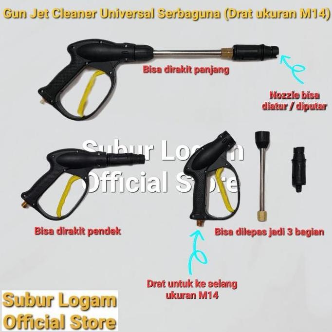 Gun Semportan Tembakan Jet Cleaner Drat M14 Universal Umum KDK