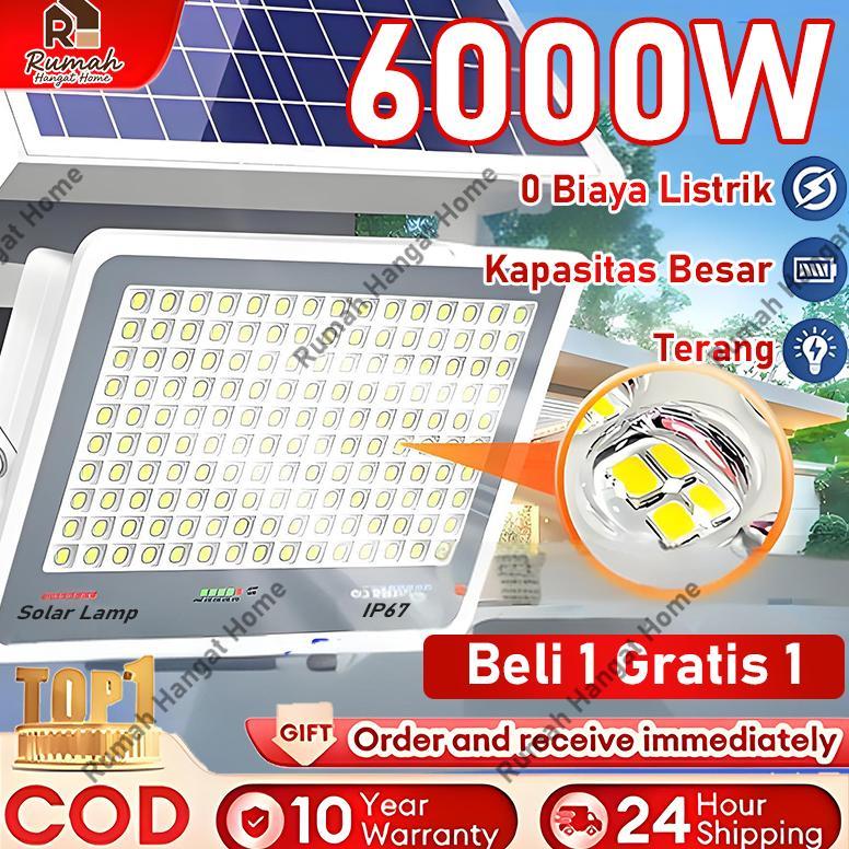 Garansi 30 tahunLampu Tenaga Surya Lampu solar cell Lampu sorot outdoor Super Terang LED 6000W Tahan