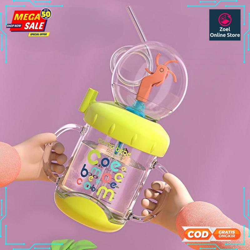 Termurah COMOBEBE Botol Minum Air Mancur 220 Bahan Tritan BPA FREE/ Gelas Botol Minum Anak Botol Bay