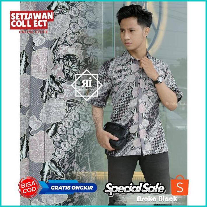 TU26 Is75 BAJU BATIK PRIA LENGAN PANJANG MEWAH TERBARU KEMEJA BATIK COWOK LENGAN PANJANG EXCLUSIF BA