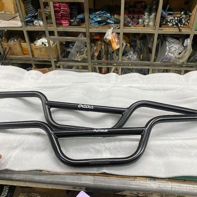 Handle Bar Stang Commuterbike Exodus Platinum Alloy Steel Hitam Standard 22.2 Panjang 74 Cm Bmx Fede