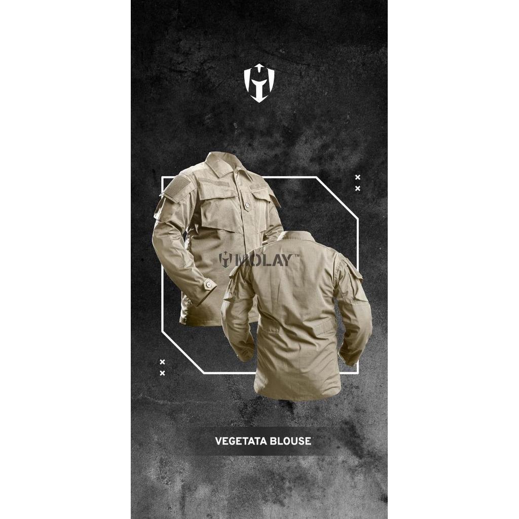 Kemeja Molay Tactical Vegetata Blouse Military Outdoor Shirt Original
