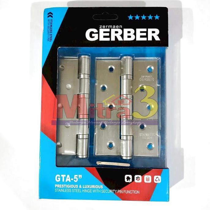 +++++] Engsel Pintu Besar GERBER GTA-5" Stainless Steel 5 inch